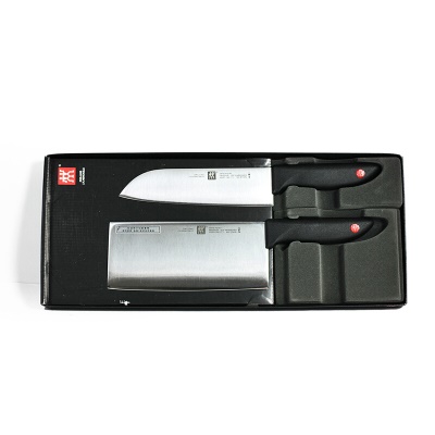 双立人（ZWILLING）ZW-K12 TWIN Point 18cm中片刀+18cm多用刀礼盒 （企业订制 不支持零售）